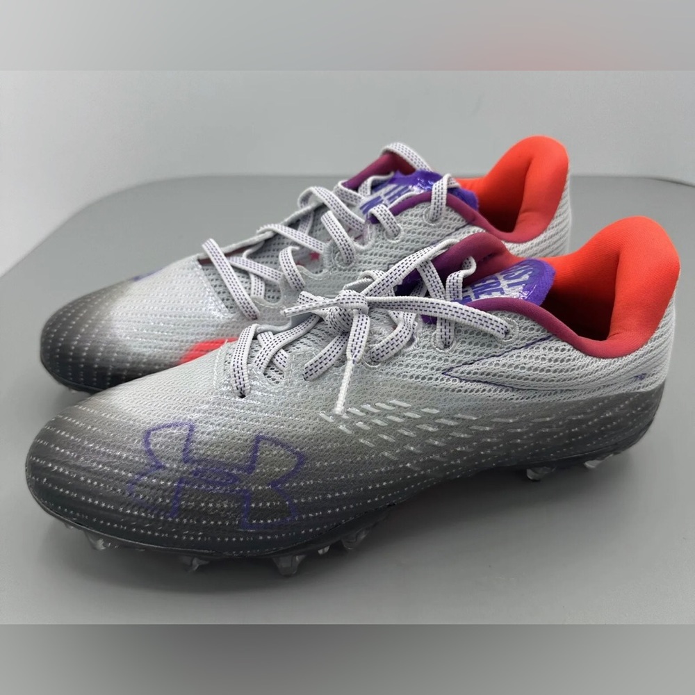 Under Armour Blur Smoke MC Halo Grey Metallic Ore Cleats Shoes Women’s‎ Size 8.5